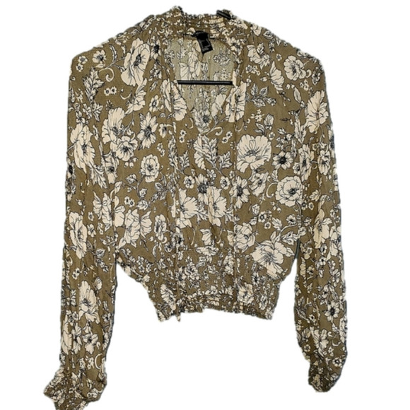 FOREVER 21 Crop long sleeve top Small - Picture 1 of 5
